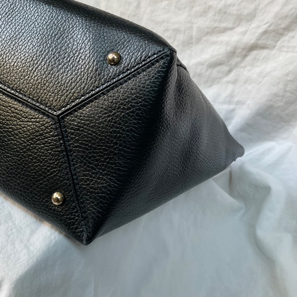 Divina Firenze Black Pebbled Leather Tote/Shoulder Bag - Picture 9 of 15